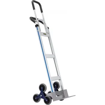 VEVOR Schodolez , nosnost 249,5 kg, hliníkový ruční vozík s dvojitými rukojeťmi, integrovaný rám a protiskluzová gumová kolečka, víceúčelový schodolez pro sklady, nákupy, letiště