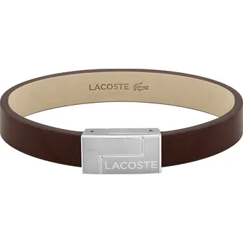 Náramek Lacoste Hnědý kožený náramek Lacoste Traveller 2040071 + 2 měsíce na vrácení zboží