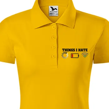 Dámská košile Polokošile Vtipná | Polokošile Things I hate