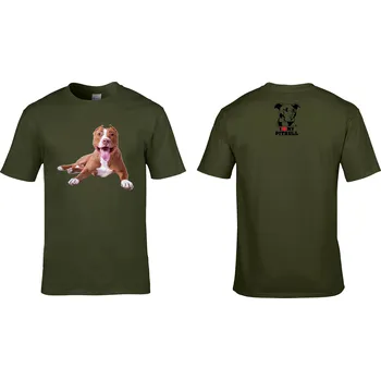 Pánská móda Tričko I Love My Pitbull Druh: Pánské, Barva: Khaki, Velikost: L