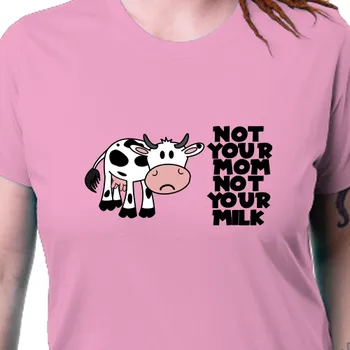 Tričko Vegetariáni a vegani | Dámské tričko Nepij mlíko