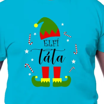 Pánské tričko Tričko Vánoce | Tričko Elfí Táta