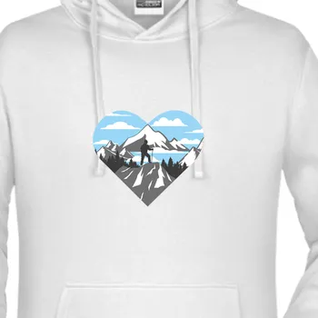 Pánská mikina Mikina Cestování | Moje srdce bije pro hory