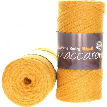 Příze Maccaroni Abigail 3 mm hořčicová (Špagátová příze Abigail 3 mm hořčicová)