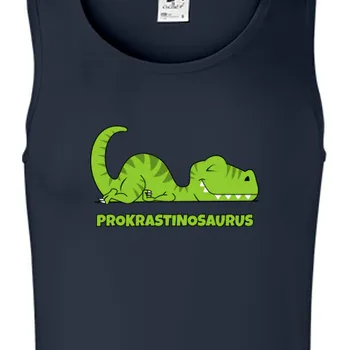Pánské tílko Tílko Vtipná | Vtipné tílko Prokrastinosaurus