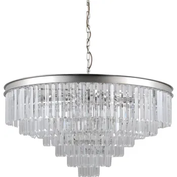 Glamour lustr stříbrný křišťálový kulatý 85 cm do obýváku ložnice Italux