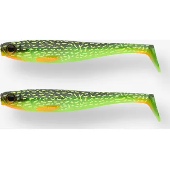 Umělá nástraha CAPERLAN Měkká nástraha na rybolov štik shad Rogen 160 Firepike 2 ks ZELENÁ