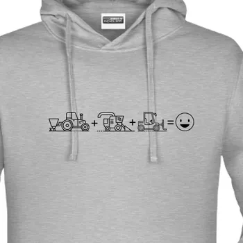 Pánská mikina Mikina Traktory a bagry | Mikina s kombajnem Úsměv