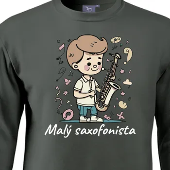 Dámská mikina Mikina Pro sourozence | Mikina pro malého saxofonistu