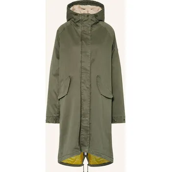 Dámský kabát Blonde No.8 Dámská Parka S Umělou Kožešinou, khaki, 38