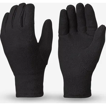 Rukavice QUECHUA Dětské fleecové rukavice Hike 100 8 LET ČERNÁ