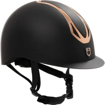 Jezdecká přilba EQUESTRO Helma jezdecká Azael Rowel Fitting Equestro, black/rose gold Obvod hlavy: 49-51 cm