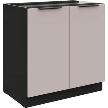 Kuchyňská linka Spodní skříňka 80 D 2F BB Arona černá matná / kašmír