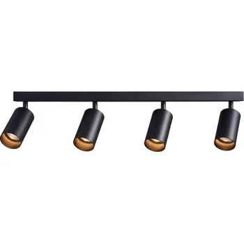 Bodové svítidlo Tracon SPGU10MA4B Stropní nastavitelné bodové svítidlo, černé 100-240VAC, 50Hz, 4xGU10, max.4x35W (Tracon SPGU10MA4B)