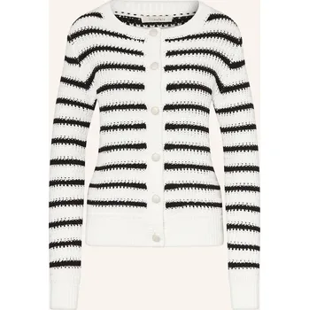 Dámský svetr Lilienfels Dámský Pletený Kardigan, bílá / černá, 34