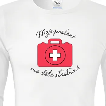 Triko s dlouhým rukávem Zdravotní sestry | Triko s dlouhým rukávem Moje poslání