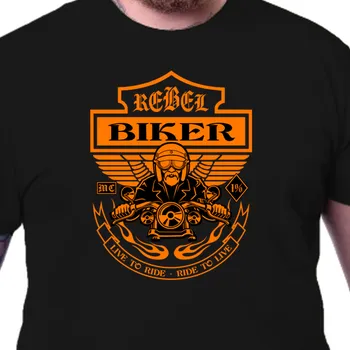 Pánské tričko Tričko Auta a motorky | Tričko Motorkář Rebel Biker