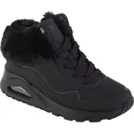 Černé dívčí kotníkové tenisky s kožíškem Skechers Uno - Fall Air 310539L-BBK Velikost: 39