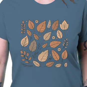 Dámské tričko Tričko Halloween | Podzimní triko s listy