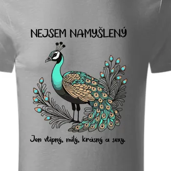 Pánské tričko Organická trička Vtipná | Bio triko s pávem Nejsem namyšlený