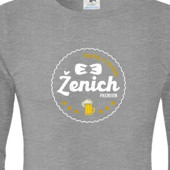 Pánské tričko Triko s dlouhým rukávem Rozlučka se svobodou | Triko s dlouhými rukávy Ženich