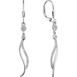 Evolution Group - Pavona Elegantní dlouhé náušnice Vlnky se zirkony 11541.1 + 2 měsíce na vrácení zboží