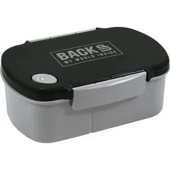 Svačinový box Derform Backup svačinový box s přihrádkami černý