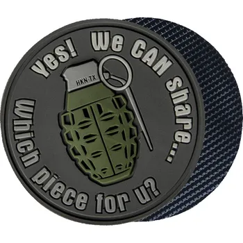 Módní doplněk Helikon-Tex Nášivka "WE CAN SHARE" (PVC) hnědá - HELIKON