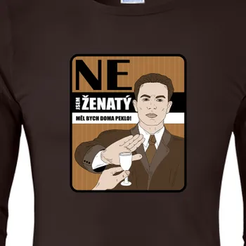 Pánské tričko Triko s dlouhým rukávem Vtipná | Tričko s dlouhým rukávem Jsem ženatý