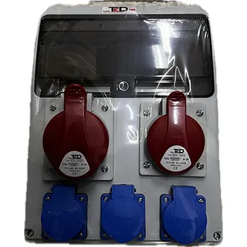 Rozvaděč rozvodnice RSJ-0113-4P 16A4kolík 32A4kolík 3x230 vydrátovaná optimal rozvaděč stavební