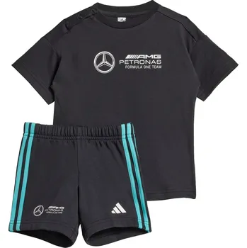 ADIDAS Dětská souprava Mercedes AMG PETRONAS FORMULA 12 MĚSÍCŮ BÍLÁ|ČERNÁ