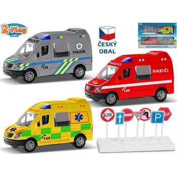 autíčko Mikro trading 2-Play - Traffic auto záchranných složek CZ - na setrvačník s doplňky