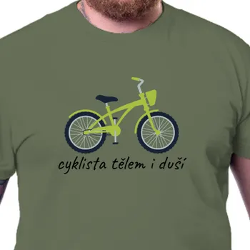 Pánské tričko Tričko Cyklisté | Pánské tričko Cyklista tělem i duší