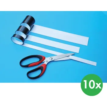 Dílenský regál B2B Partner Magnetické pruhy 40 x 600 mm, bílé, 10 ks