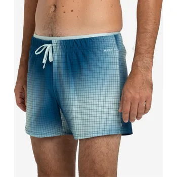 Pánské plavky DECATHLON Pánské plavecké kraťasy 100 krátké S-M MODRÁ|ZELENÁ