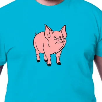 Pánské tričko Tričko Zvířata | Pánské tričko Prasátko