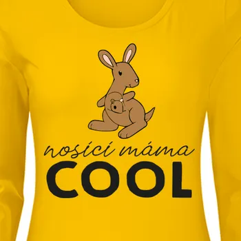 Dámské tričko Triko s dlouhým rukávem Pro maminky | Tričko Nosící máma