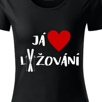 Dámské tričko Organická trička Sport | Dámské tričko Miluju lyžování