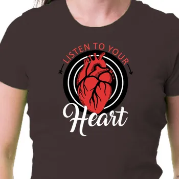 Dámské tričko Tričko Láska | Tričko poslouchej své srdce