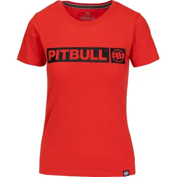 Dámské tričko PitBull West Coast - dámské triko HILLTOP ohnivě červené L