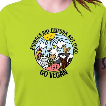 Tričko Vegetariáni a vegani | Tričko Zvířata jsou kámoši, ne žrádlo