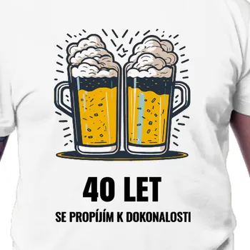 Pánské tričko Tričko K narozeninám | Narozeninové triko pro pivaře 40 let