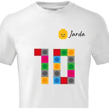Dívčí tričko Vyrobsitričko.cz Tričko Lego 10 let Bílá 134