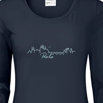 Dámské tričko Triko s dlouhým rukávem Cestování | Dámské tričko s dlouhým rukávem Praha