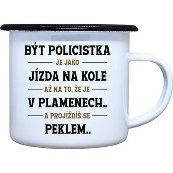 DOBRÝ TRIKO Plecháček s potiskem Být policistka Velikost plecháčku: 330 ml