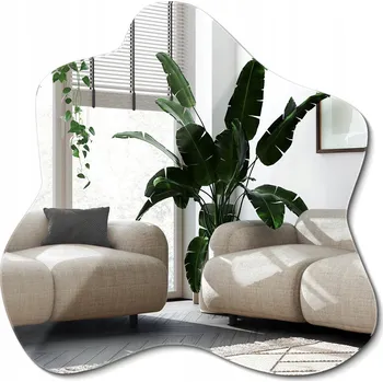 Zrcadlo Moderní Zrcadlo na Zeď Nepravidelné Koupelnové Připravené k Montáži Bez Rámu
