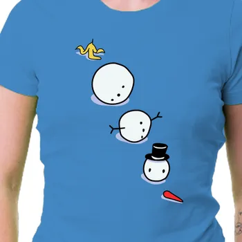 Dámské tričko Tričko Vtipná | Dámské tričko Snowman