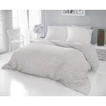 Bavlněné povlečení CROSS béžové 200x200, 70x90cm