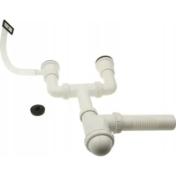 Sifon Sifon dřez dvoudřez s přepadovým plastovým sítkem