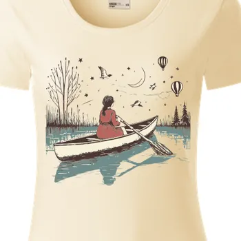 Dámské tričko Organická trička Vodáci | Tričko s loďkou